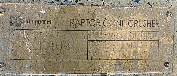 2 Units - Flsmidth Raptor Xl 400 Cone Crushers)